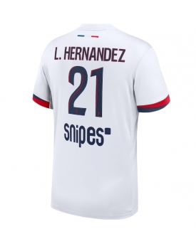 Billige Fotballdrakt Paris Saint-Germain Lucas Hernandez #21 Replika Bortedrakt 2025-26 Kortermet